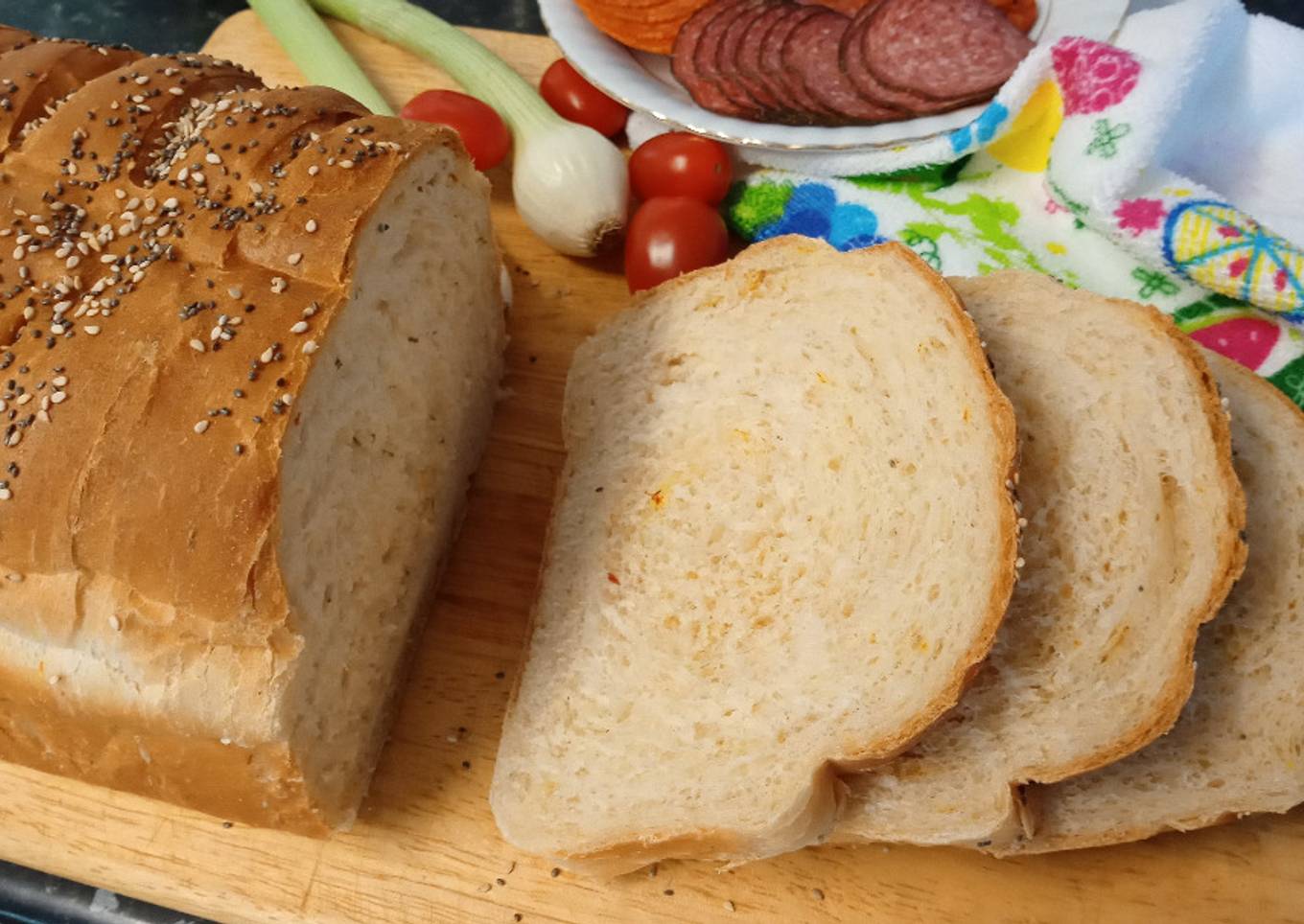 Herbs and spice crusty bread