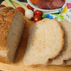 A picture of Herbs and spice crusty bread.