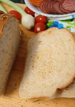 A picture of Herbs and spice crusty bread.