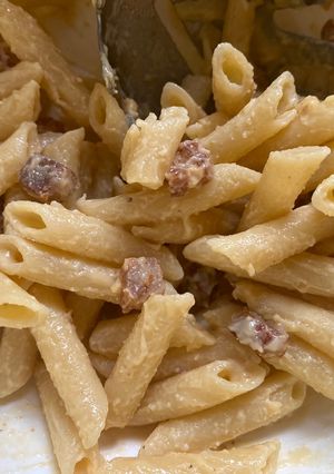 Una foto de Pasta carbonara auténtica