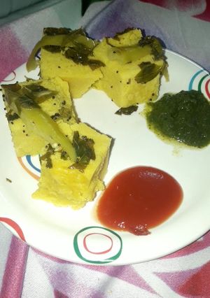A picture of Dhokhla.