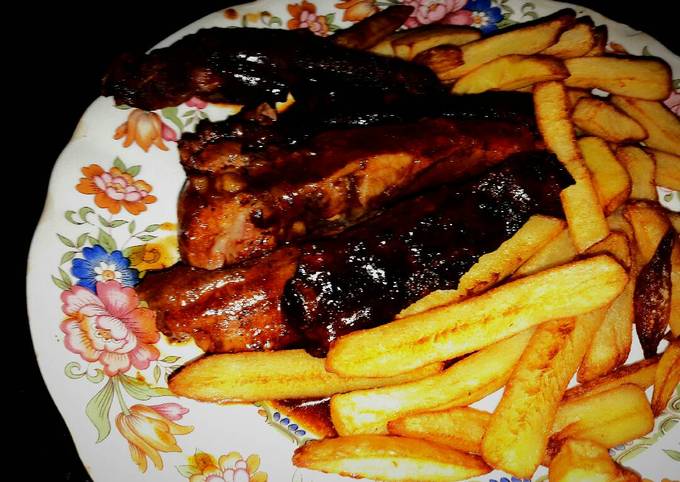 Steps to Prepare Homemade Tex&#39;s Ribs in BBQ Gravy 🐷