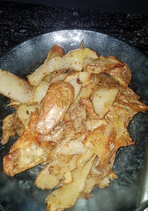 Una foto de Papas al horno (las cáscaras)