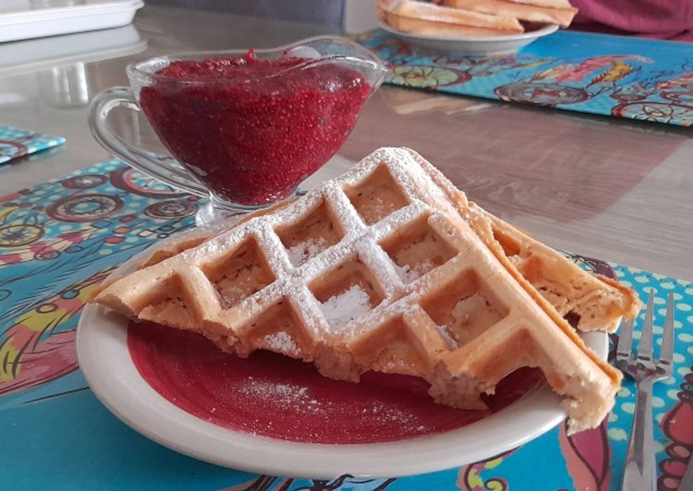 Waffles veganos
