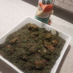 A picture of پالک گوشت.