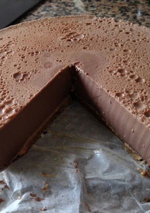 Foto principal de Tarta de queso de chocolate baja en calorías