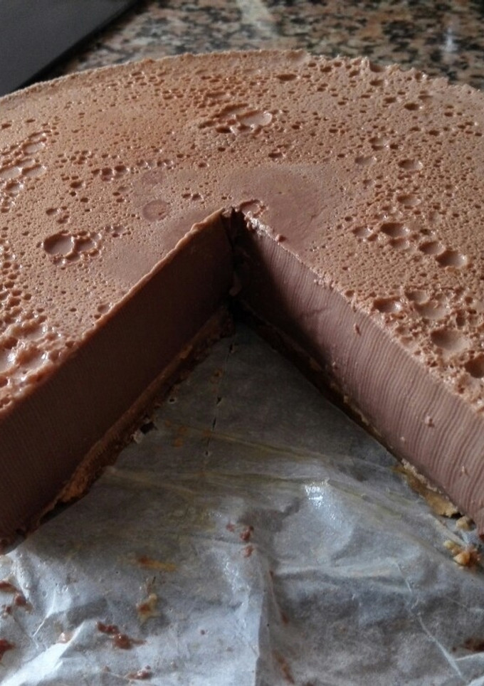 Una foto de Tarta de queso de chocolate baja en calorías