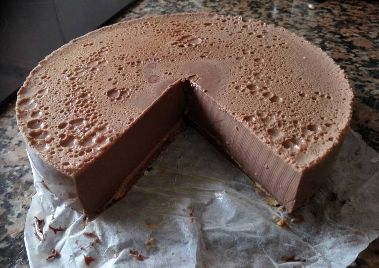 Tarta de queso de chocolate baja en calorías