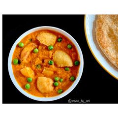 A picture of Aloo Matar (North Indian Style Potato & Pea curry)A simple but delightful plant based curry option.
