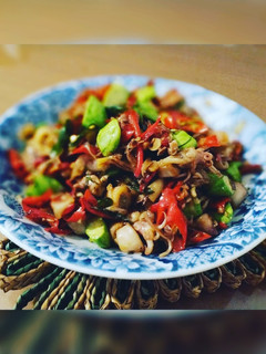 Foto resep Sambal cumi asin pete maknyus