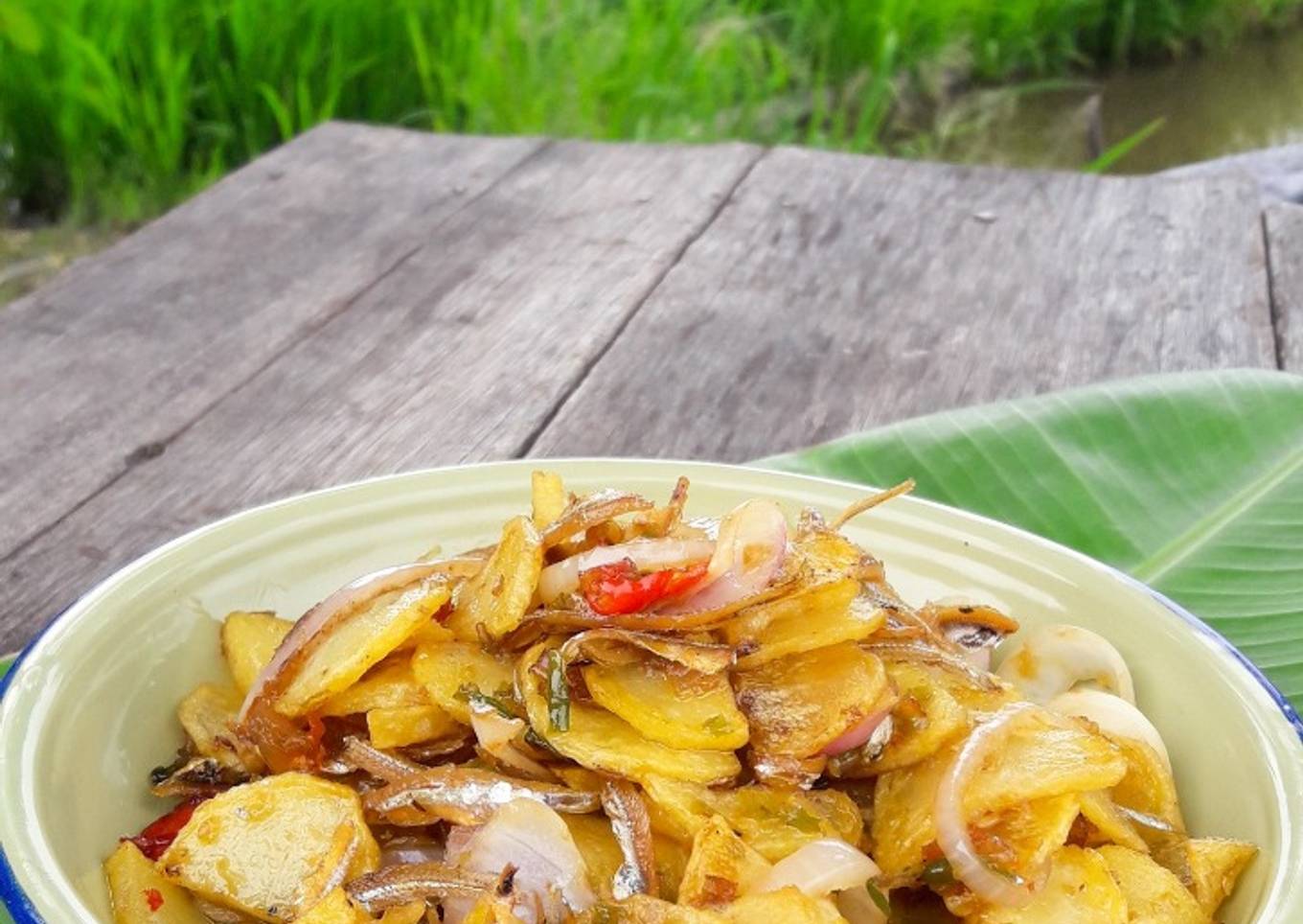 Kentang Sambal Bersama ikan bilis #maratonraya #kentang #minggu1