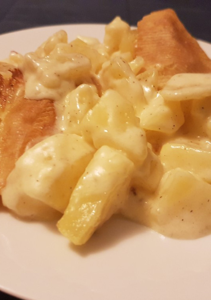 Una foto de Gratinado de patata y calabaza