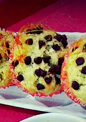 A picture of Chocolate chips muffins.