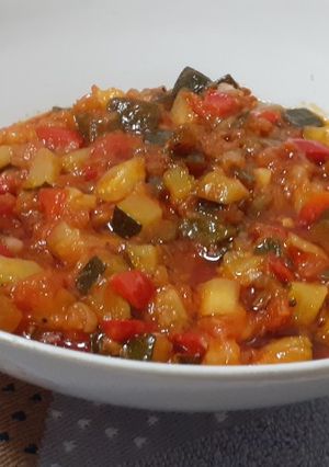 Una foto de Pisto casero!!🥒🌶🧄🧅🍅