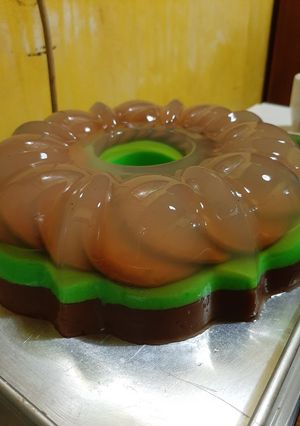 Foto resep Puding Regal Milk Choklat Pandan