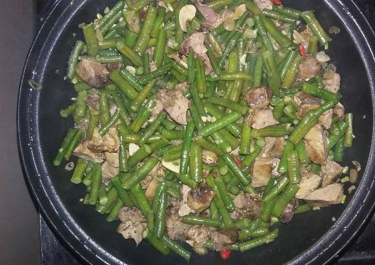 Resep Tumis kacang panjang+ati ampela Anti Gagal