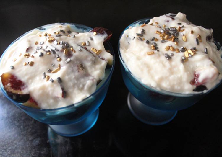 Higos con melón con pepitas de oro y plata