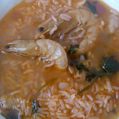 Camarones secos con arroz Receta de Susana Camacho- Cookpad