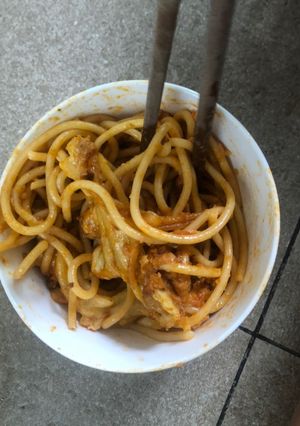 Hình của món Mì Ý đút lò.