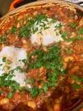 Smokey bean stew with cod