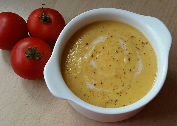 Vickys Roasted Yellow Tomato Soup, GF DF EF SF NF