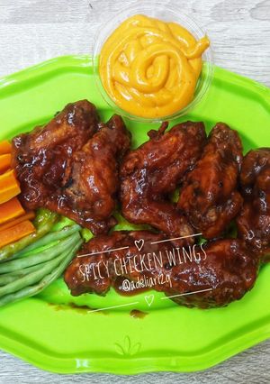 Foto resep Spicy chicken wings ala richeese #selasabisa