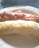 Canelones de verdura (con ingrediente no muy usado) y dos salsas