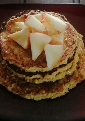 Una foto de Pancakes de banano y avena