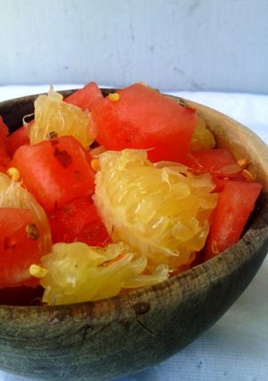 A picture of Orange Melon Chili Salad.