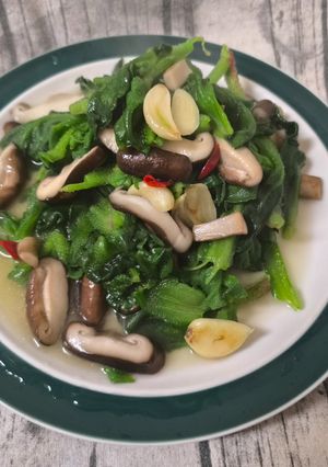 冰花炒鮮香菇 的食譜成品照片