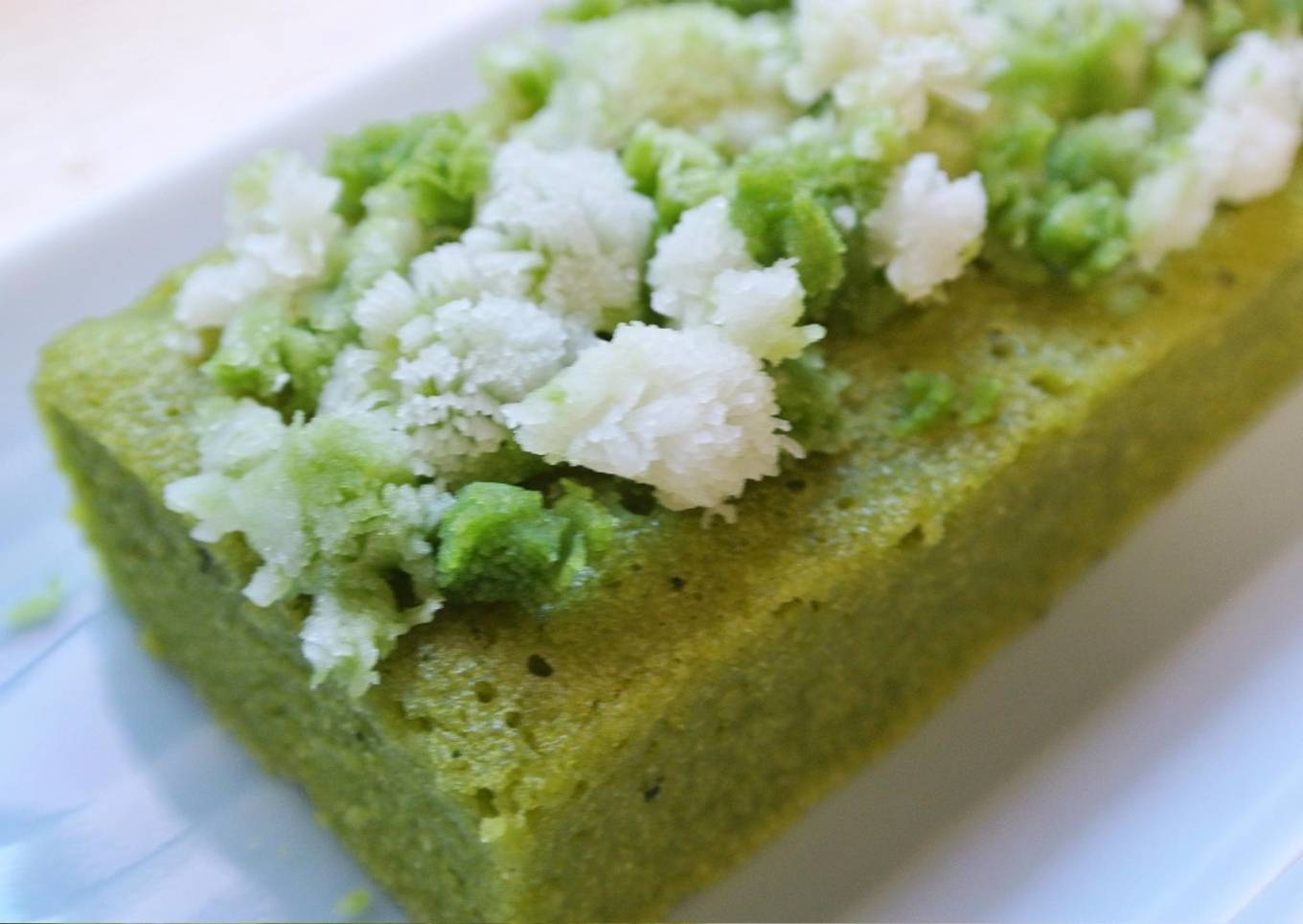 Rice flour cake of Matcha & white chocolate