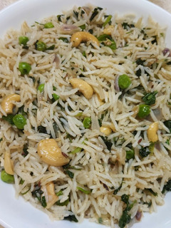 A picture of Methi Matar Pulao or Fenugreek Green Peas Pulao.