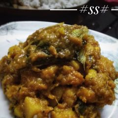 A picture of Bengali Sweet Pumpkin Curry with Hilsa fish head #Cookpad.