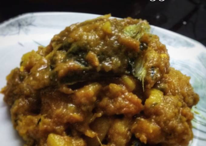 Bengali Sweet Pumpkin Curry with Hilsa fish head #Cookpad Recipe by ...