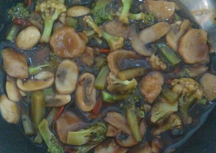 Resep Brokoli Jamur Kancing Lada Hitam Anti Gagal