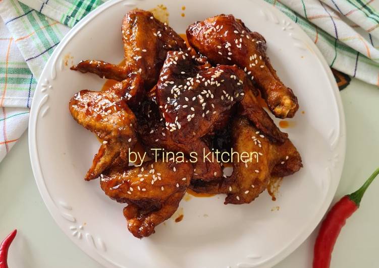 Resep Korean spicy chiken Anti Gagal
