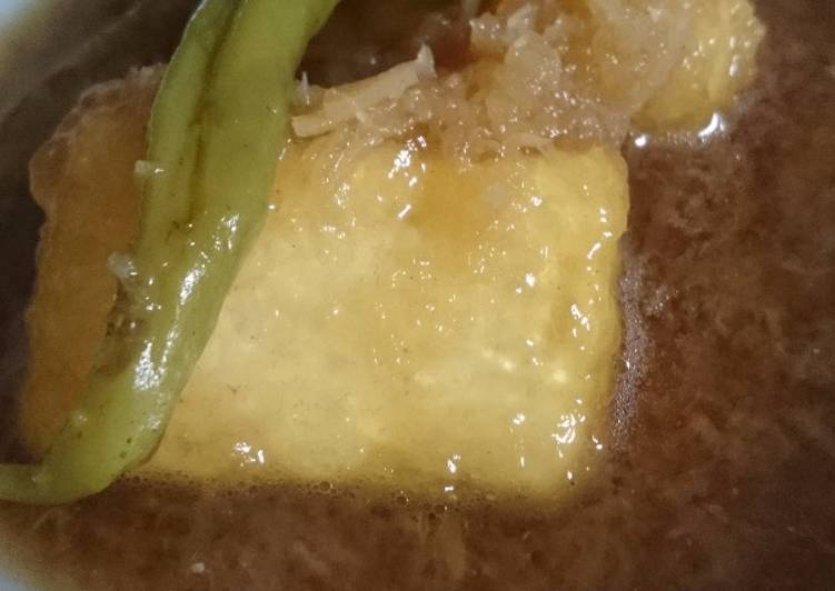 Recipe of Speedy Pan-fried Tofu in Dashi