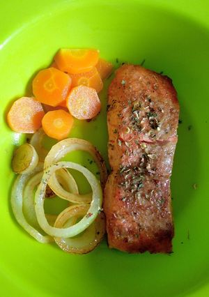 Foto resep Salmon grill with oregano & parsley
