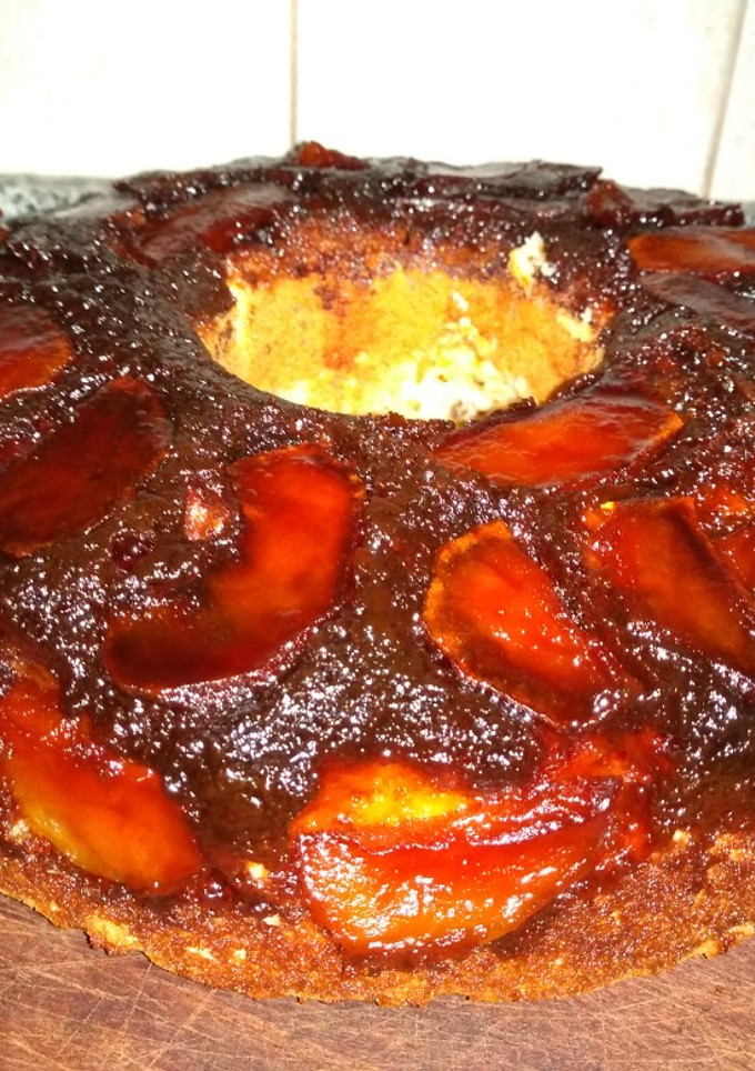 Una foto de Torta de manzana invertida