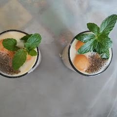 A picture of Musk melon lassi.