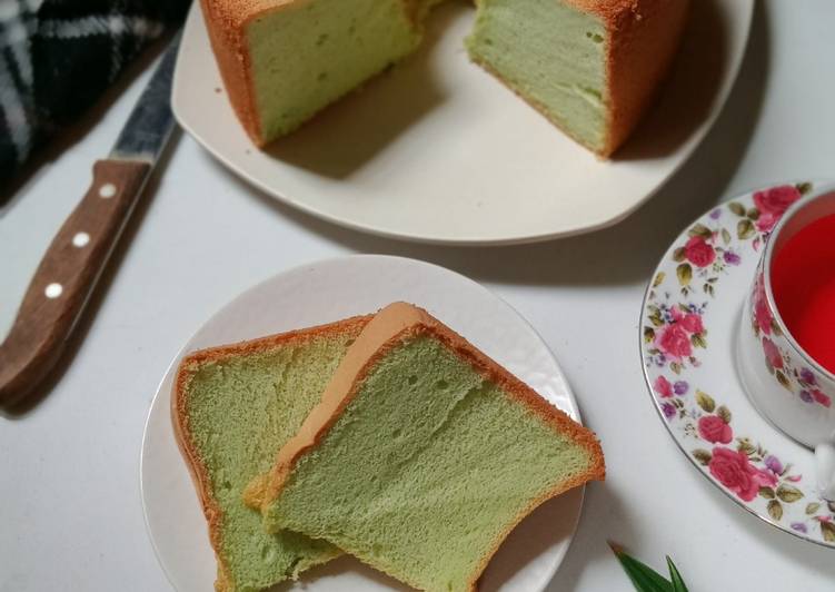 Rahasia Membuat Chiffon cake Pandan, Sempurna