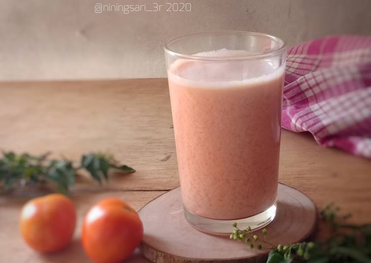 BIKIN NAGIH! Ternyata Ini Cara Membuat Milk Tomato Juice Gampang Banget