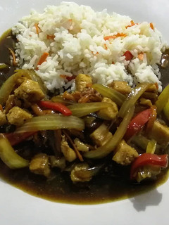 Una foto de Pollo a la Thai