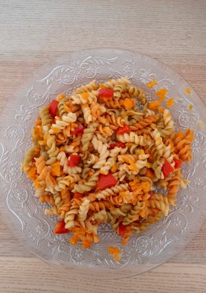 Une photo de One pot pasta : pâtes aux légumes