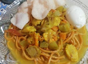 Foto resep Mie Gomak bunga kecombrang Udang+ sambal Andaliman