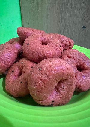 Foto resep Donat Buah Naga (Gluten Free)