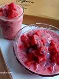 Es S6 (Es Semangka Selasih Sari Kelapa Susu Sirup Coco Pandan)
