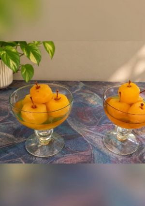 عکسی از دستور کمپوت سیب زعفرانی