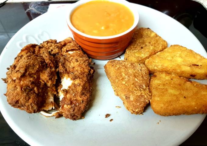 My Crispy Deep Fried Chicken with Paprika and linseed coating