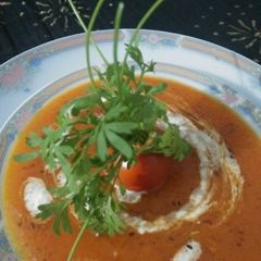 #soup in plate#carrot &tomato soup#post 18th A picture of #soup in plate#carrot &tomato soup#post 18th.